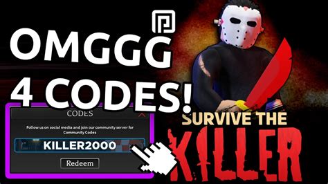 Roblox Survive the Killer codes (December 2022):。